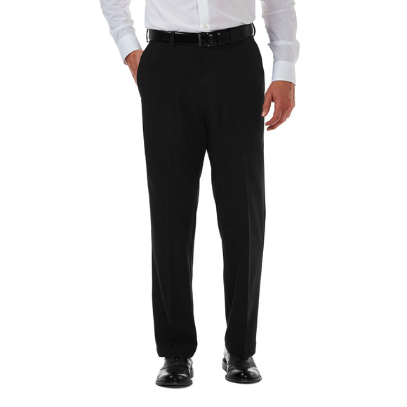 Haggar Men's Non Iron Shirt Gripper Cool 18 Pro Flat Front Dress Pants Slacks - Picture 1 of 10